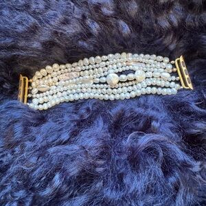 Elegant Freshwater Pearl Beaded Apple Watch Band